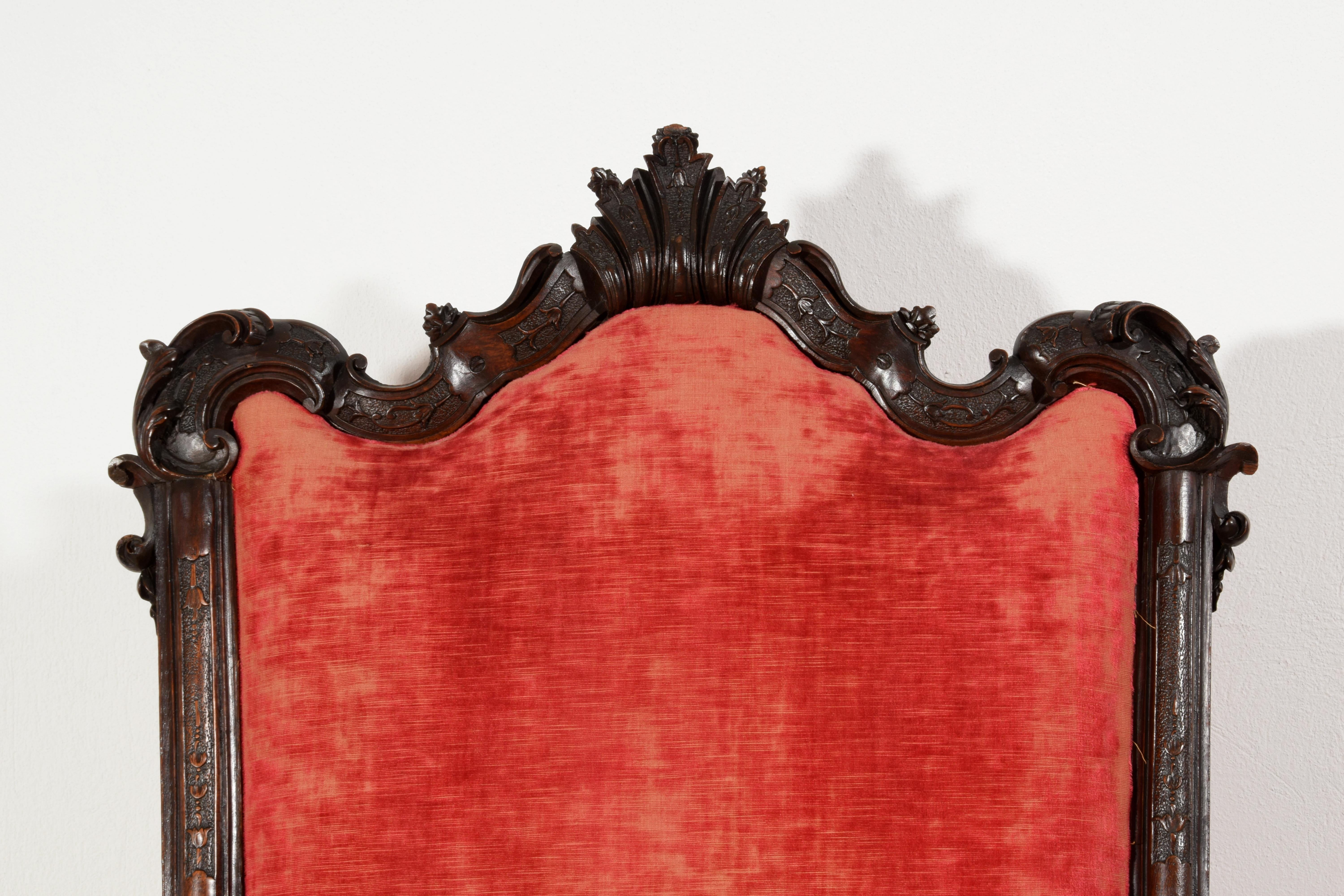 Paire de grands fauteuils vénitiens en bois du XIXe siècle en vente 9