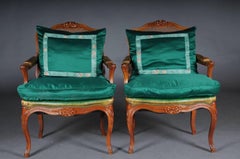 19th Century Pair of Louis Quinze XIV Armchairs