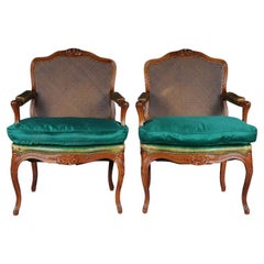19th Century Pair of Louis Quinze XIV Armchairs