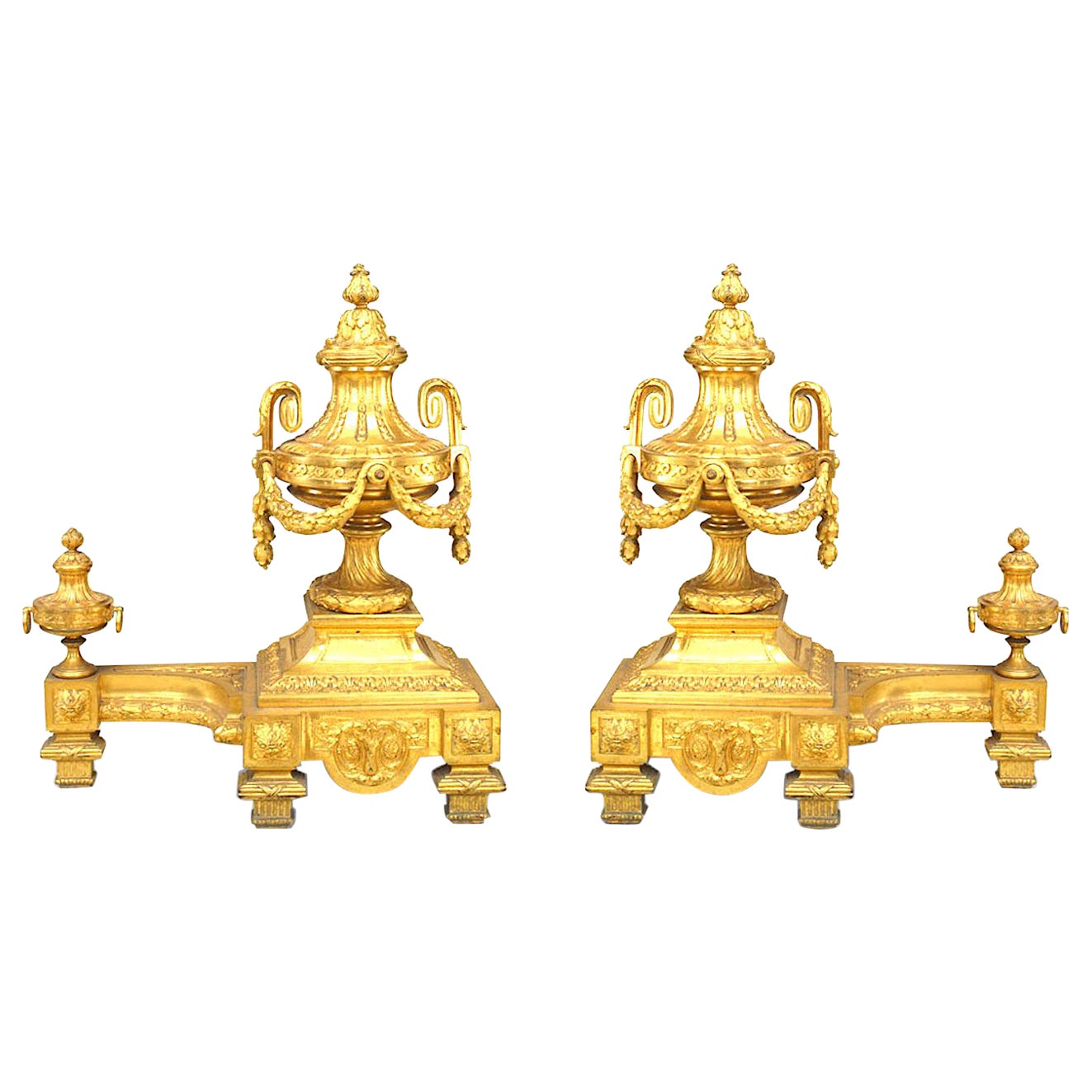 Coppia di orci in bronzo Luigi XVI del XIX secolo in vendita