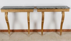 19th Century Pair of Louis XVI Gilt Console Tables.