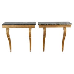 19th Century Pair of Louis XVI Gilt Console Tables.