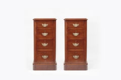 19th Century pair of mahogany bedside lockers