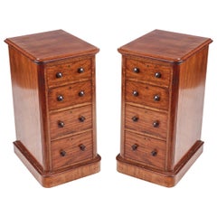 19th Century Pair of Mahogany Bedside Lockers