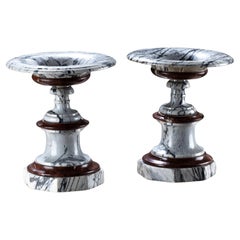 19th Century Pair of Marble Tazzas, Italy