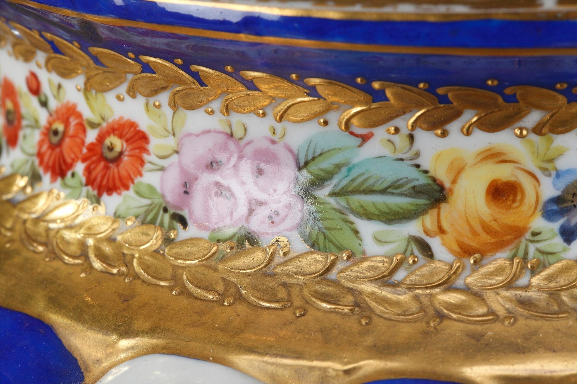 19th Century Pair of Monumental Porcelain Antique Vases in Sevres Taste 6