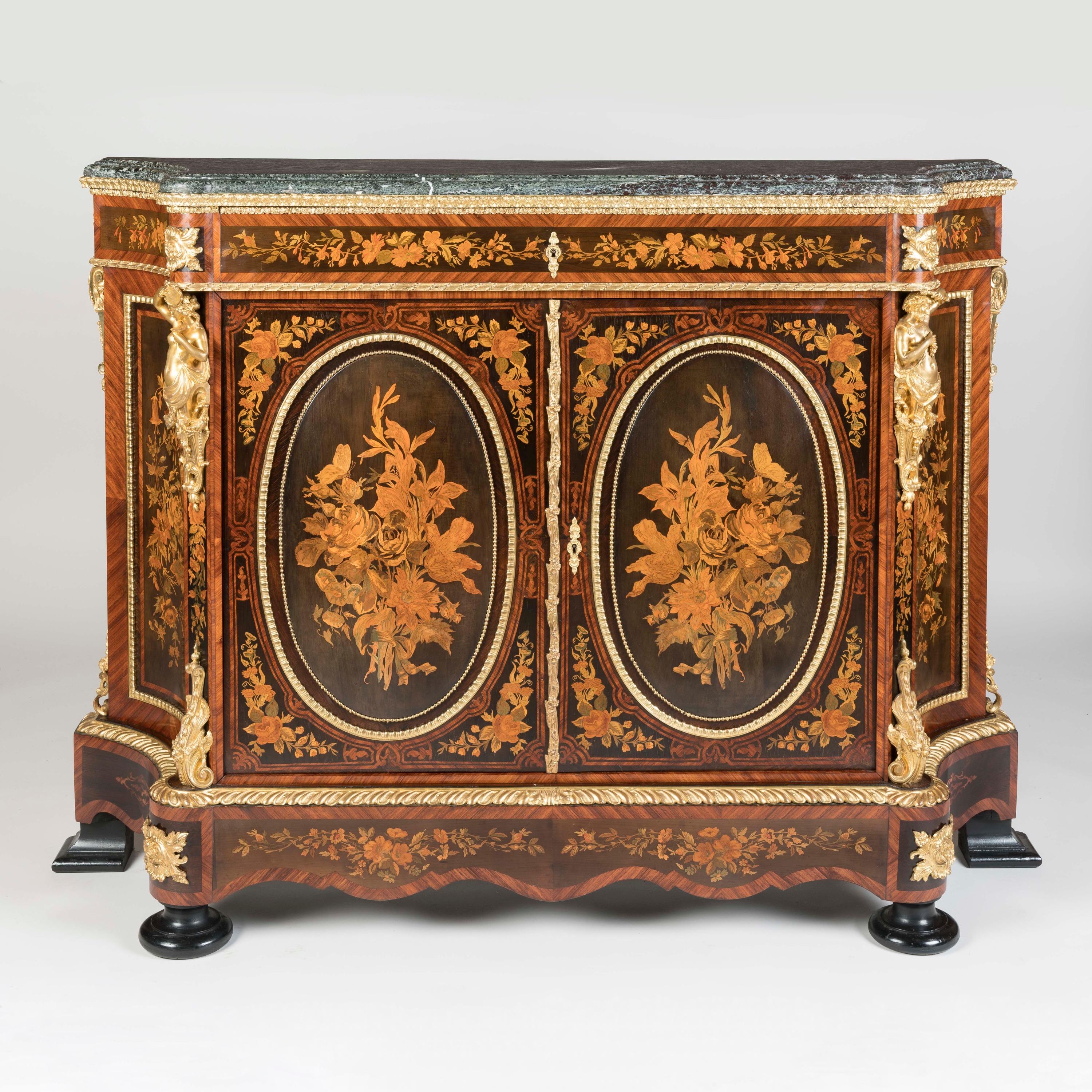who brought the marquetry process to the united states in the nineteenth century