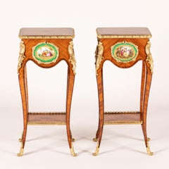 19th Century Pair of Occasional Tables in the Louis XV Transitional Taste