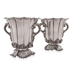 19. Jahrhundert Paar alte Sheffield plattierte Weinkühler:: Sissons & Co:: um 1840