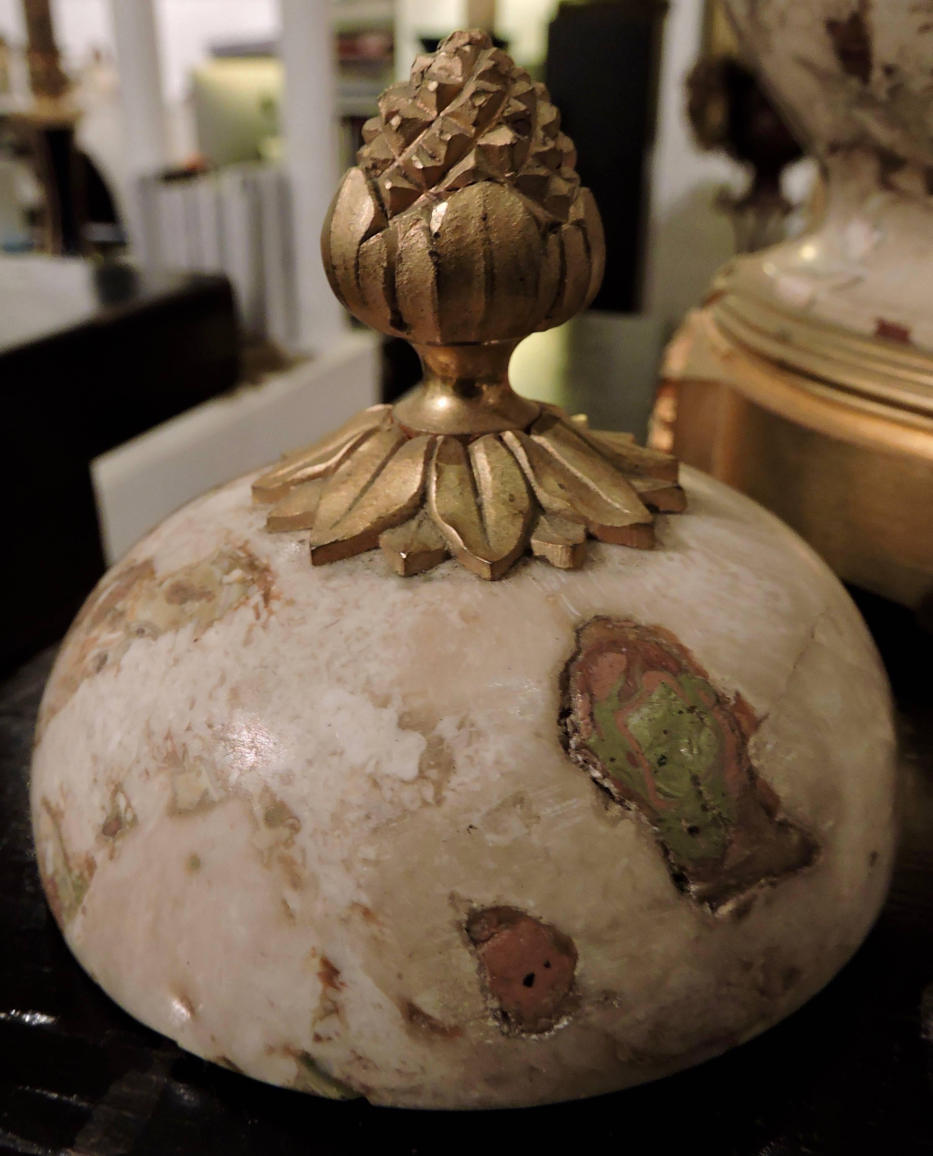 A 19th Century Pair of Ormolu-Mounted Sarrancolin Marble Cassolettes, circa 1880 2