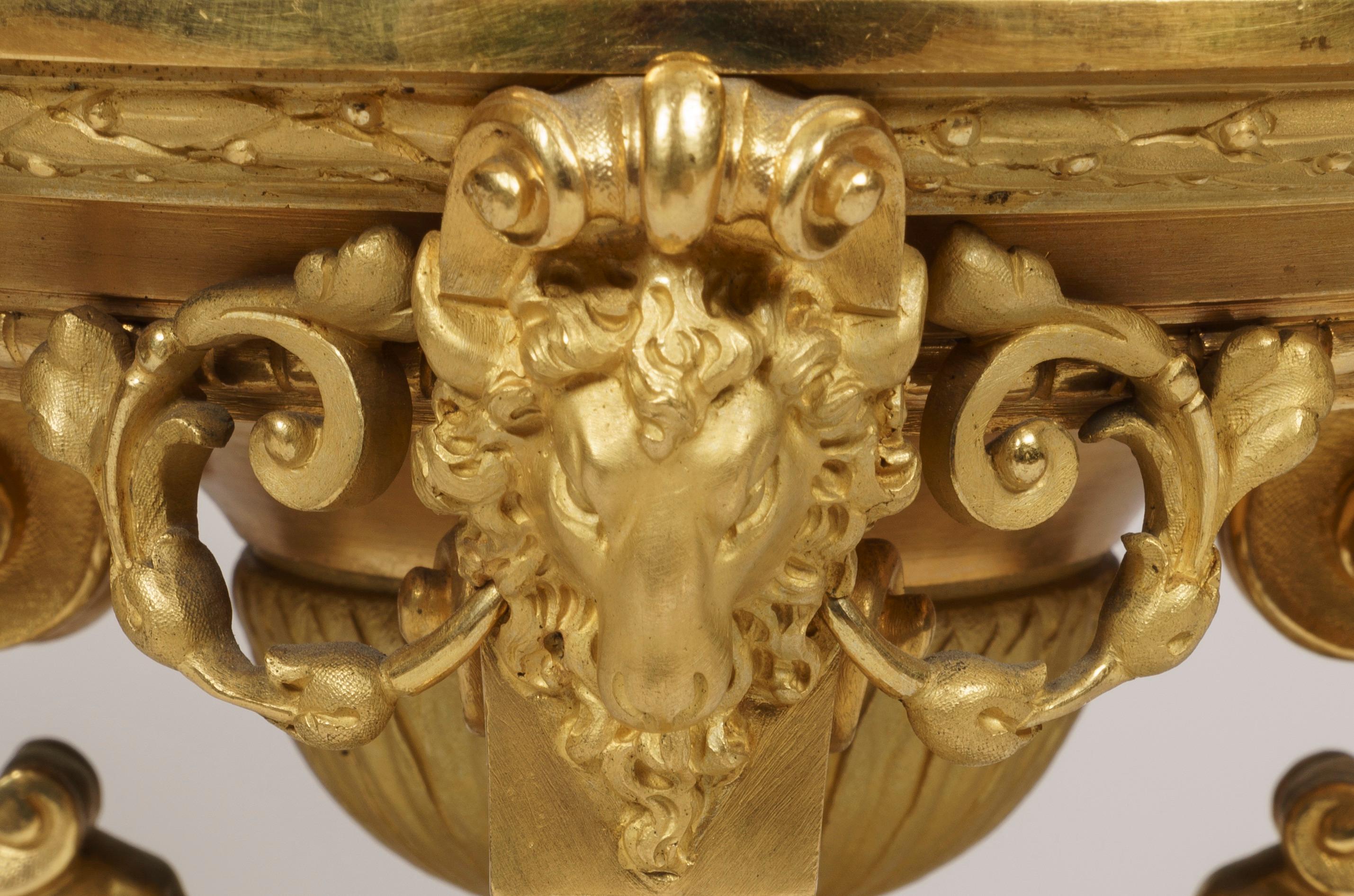 19th Century Pair of Ormolu Vases in the Louis XIV Manner 1