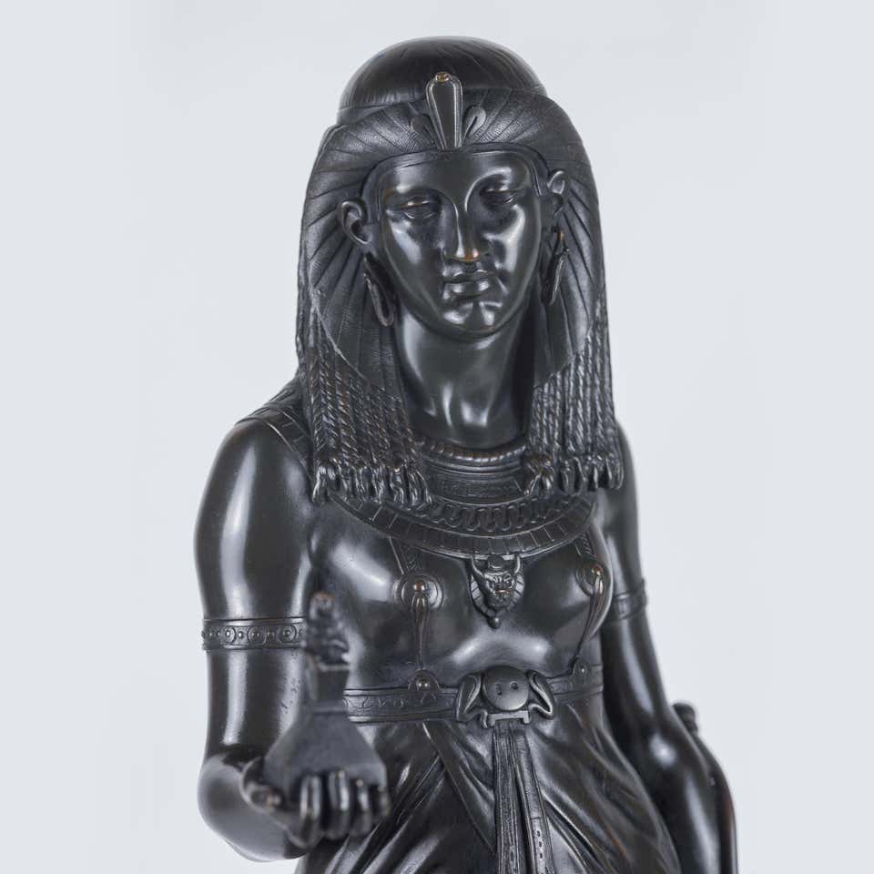 19th Century Pair of Patinated Bronze Figural Sculpture by E. Picault For Sale 2