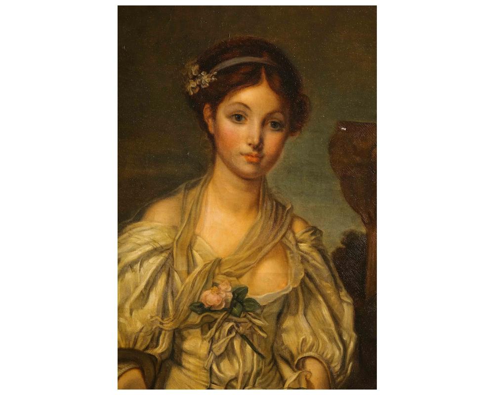 19th Century Pair of Portrait Paintings of Women After, Jean-Baptiste Greuze 9