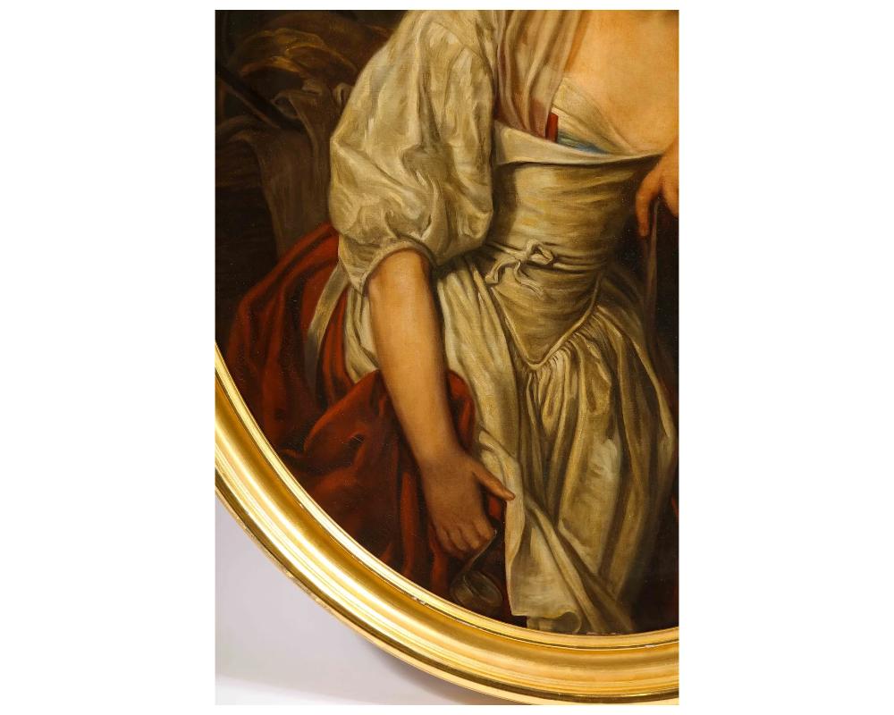 19th Century Pair of Portrait Paintings of Women After, Jean-Baptiste Greuze 12