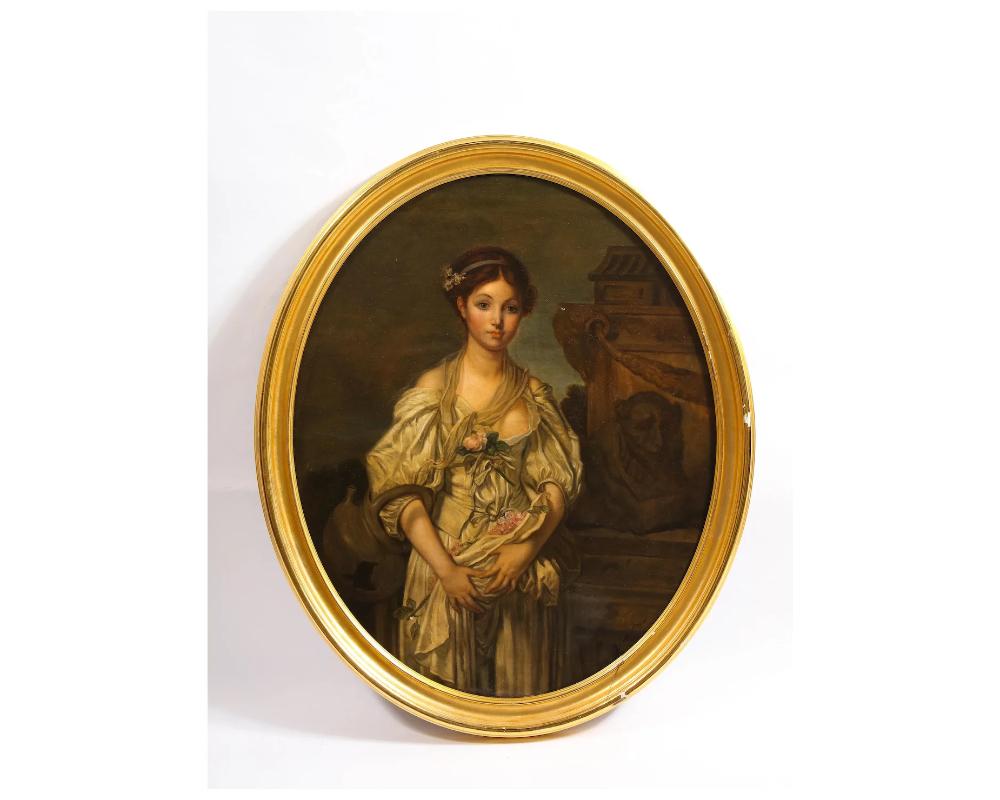 19th Century Pair of Portrait Paintings of Women After, Jean-Baptiste Greuze 2