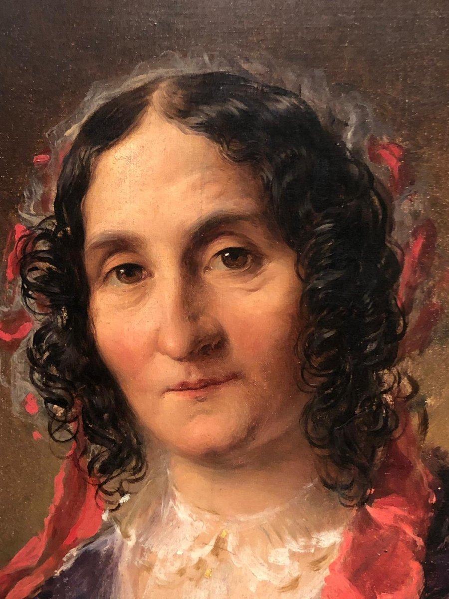 Empire 19th Century Pair of Portraits Paintings by Eduard Ender