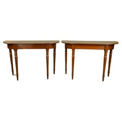 19th Century pair of Regency mahogany console tables