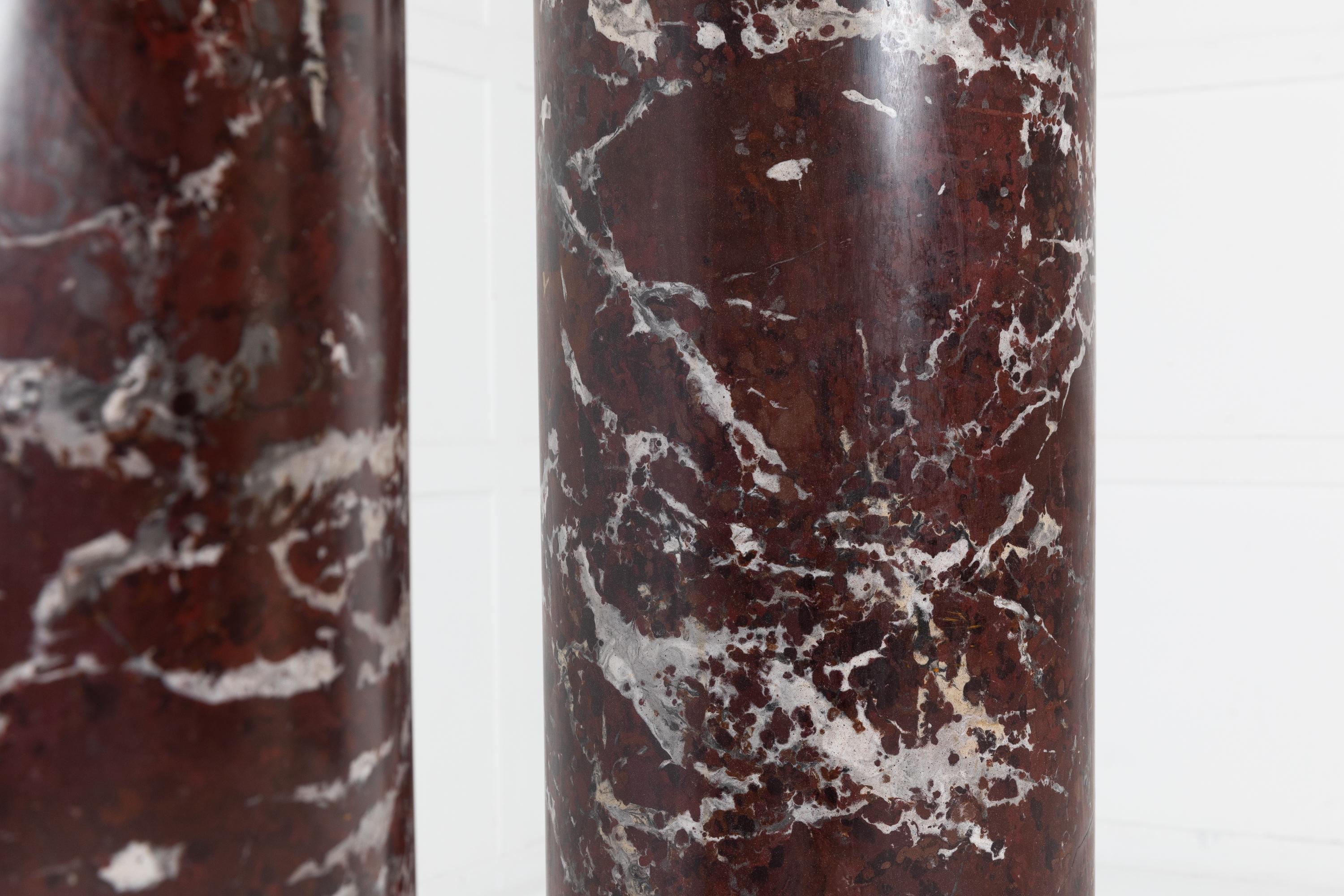 Marble 19th Century Pair of Regency Period Scagliola Columns