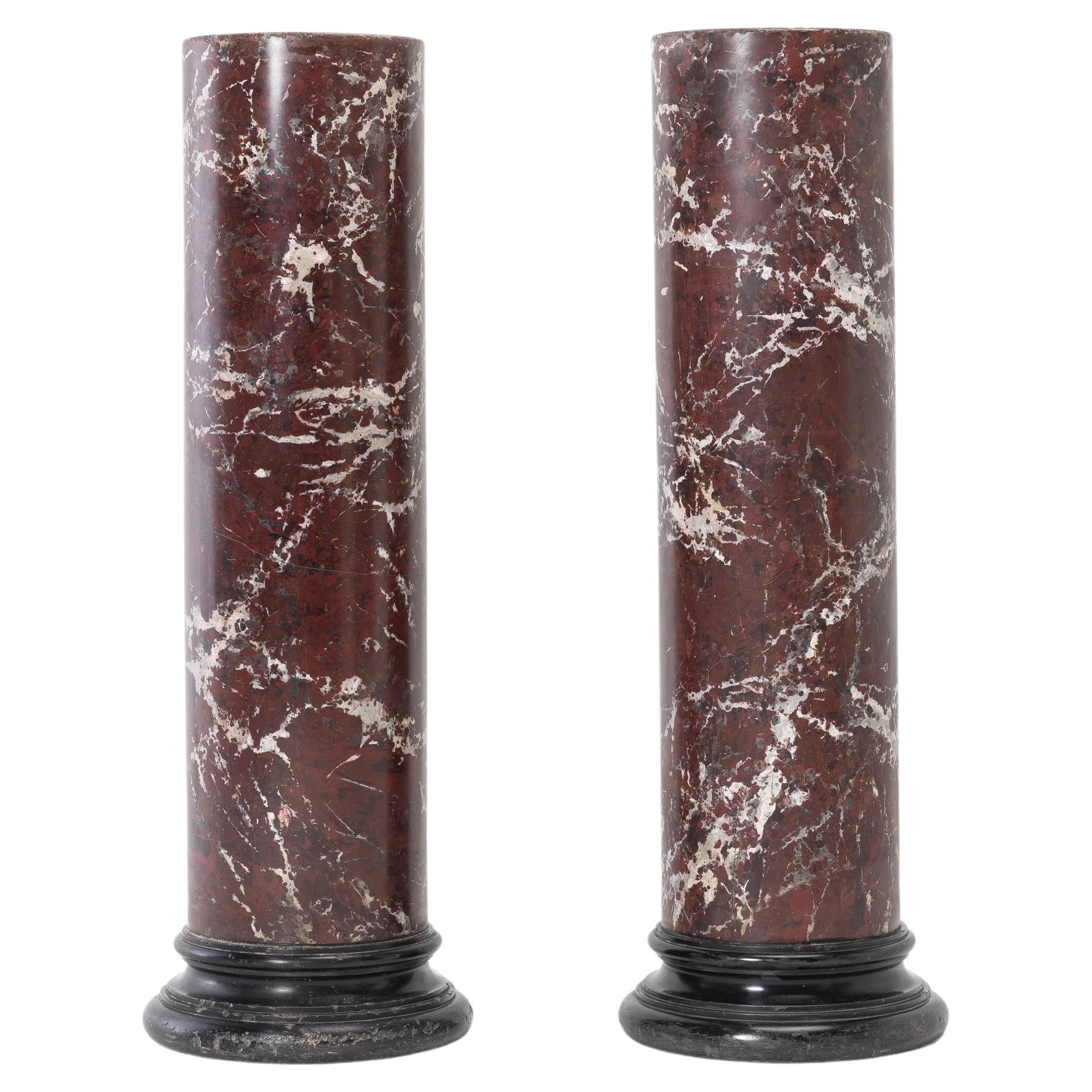 19th Century Pair of Regency Period Scagliola Columns