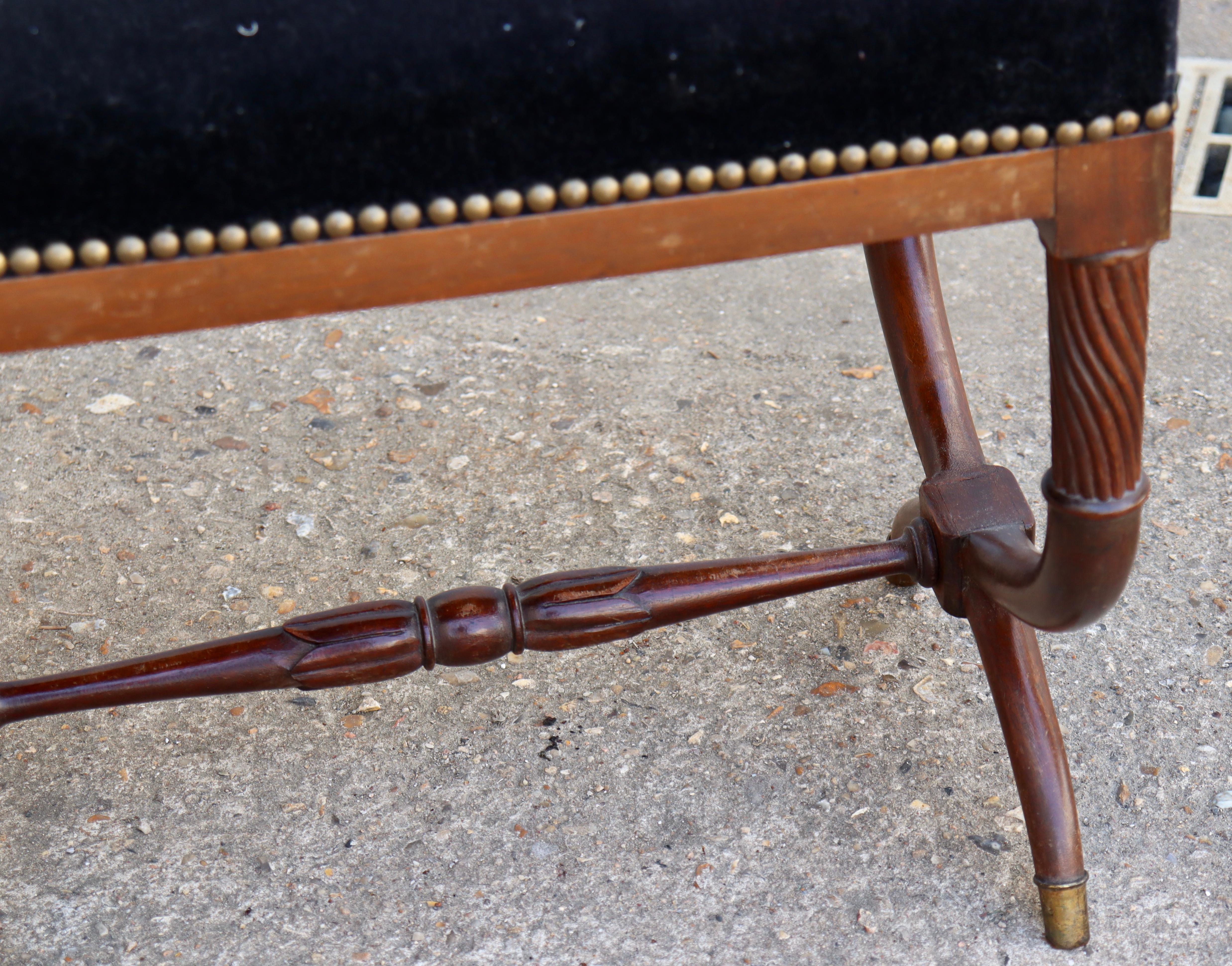 A French 19th Century Pair of Restauration Curule Stools 9