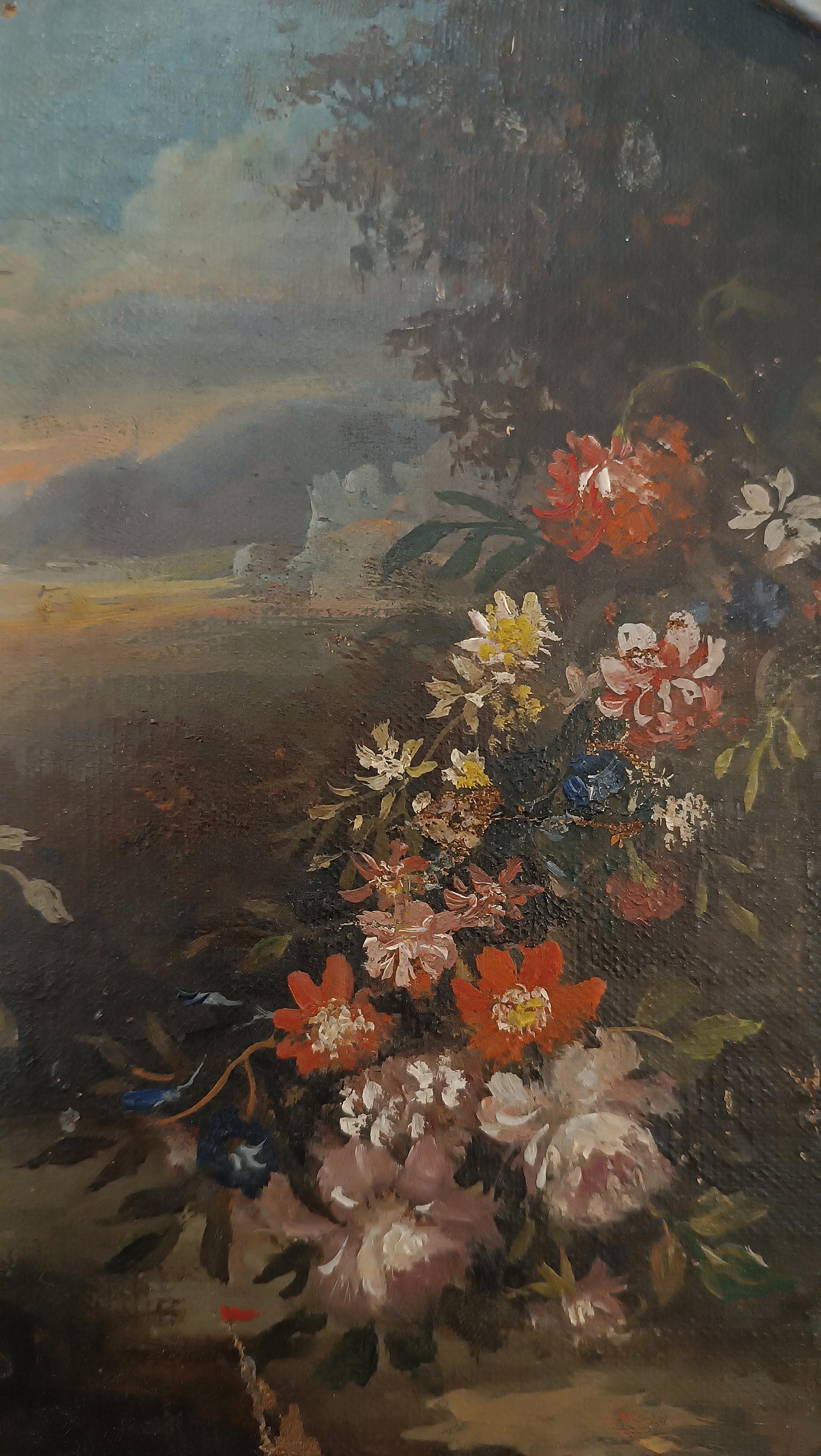 par de pinturas redondas del siglo xix en venta 4