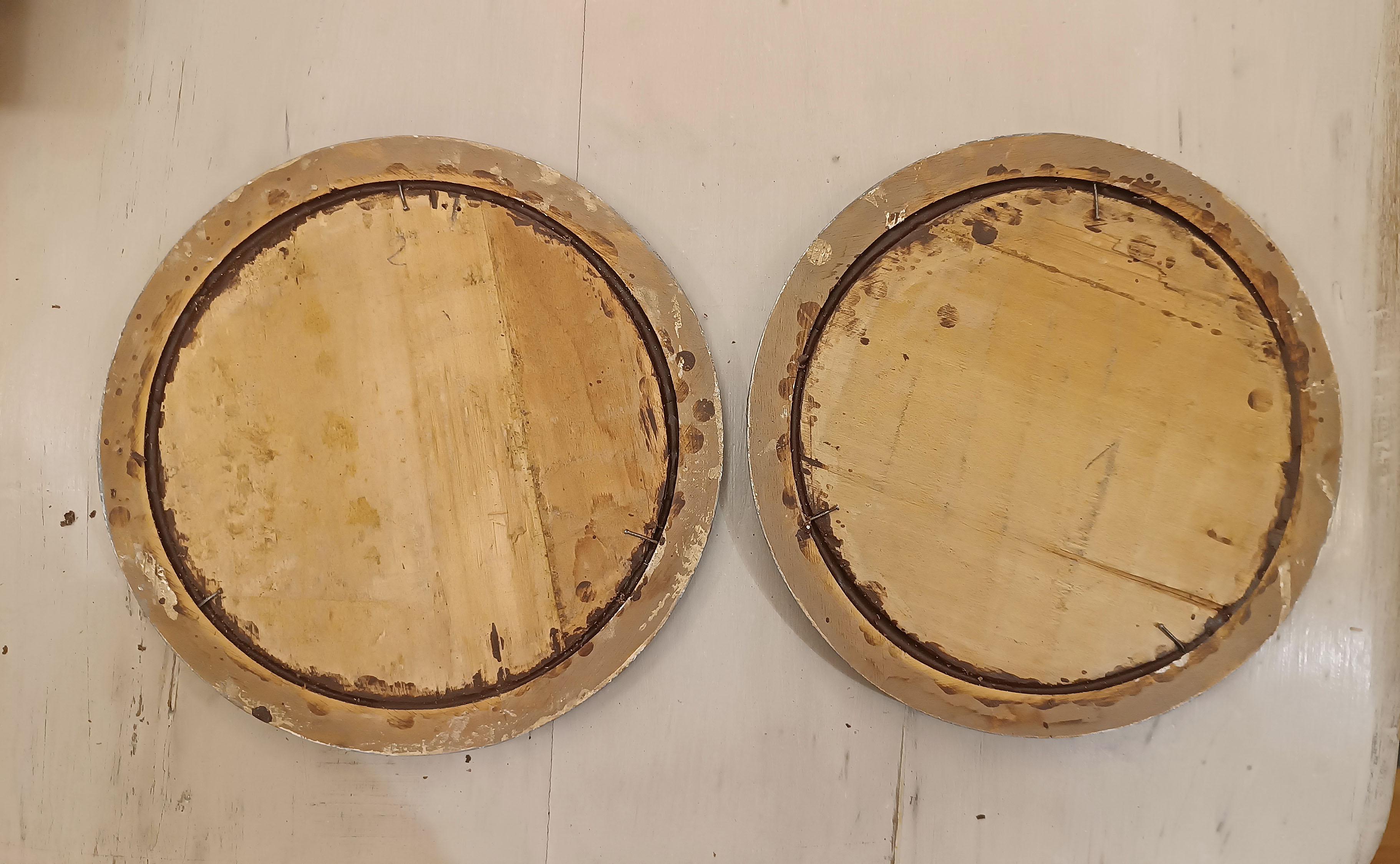 par de pinturas redondas del siglo xix en venta 2
