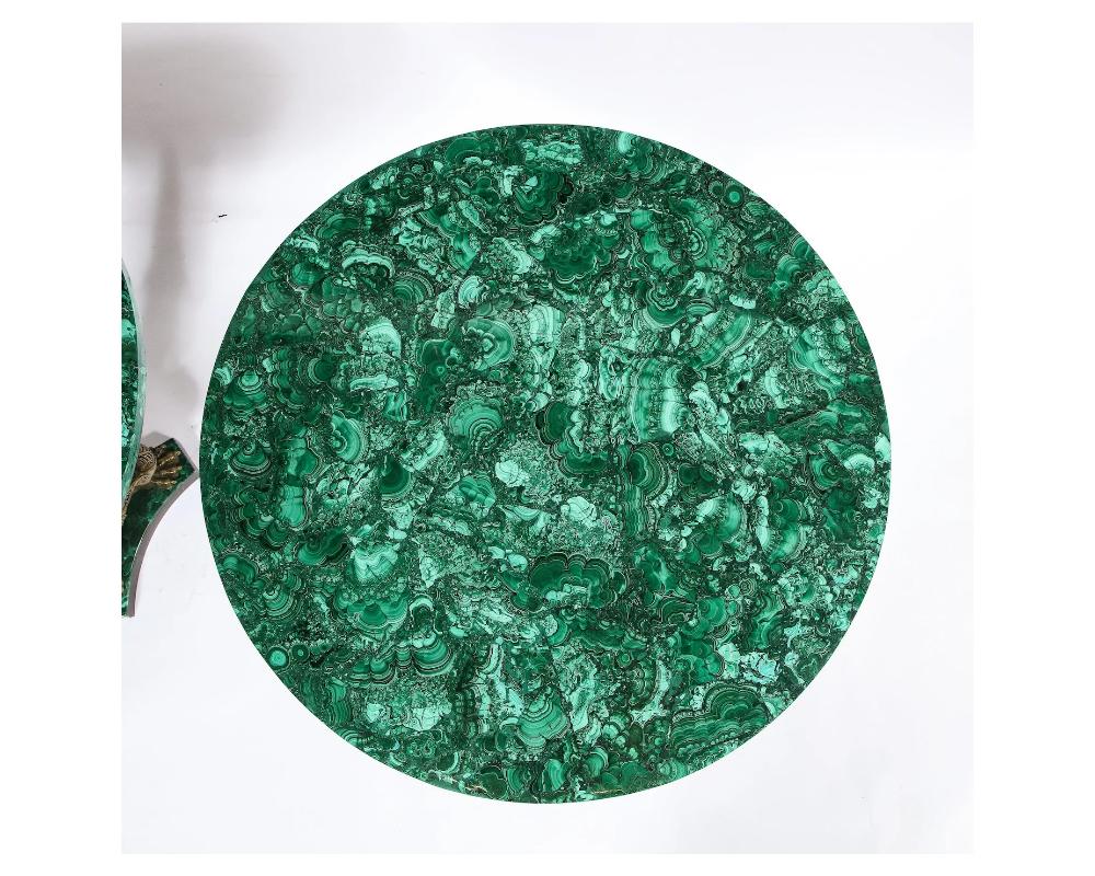 19th Century Pair of Russian Ormolu and Patinated Bronze and Malachite Gueridon 3