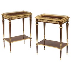 19th Century Pair of Side Tables in the Louis Xvith Manner by Paul Sormani