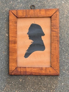 19th Century Pair of Silhouette Portraits, Framed
