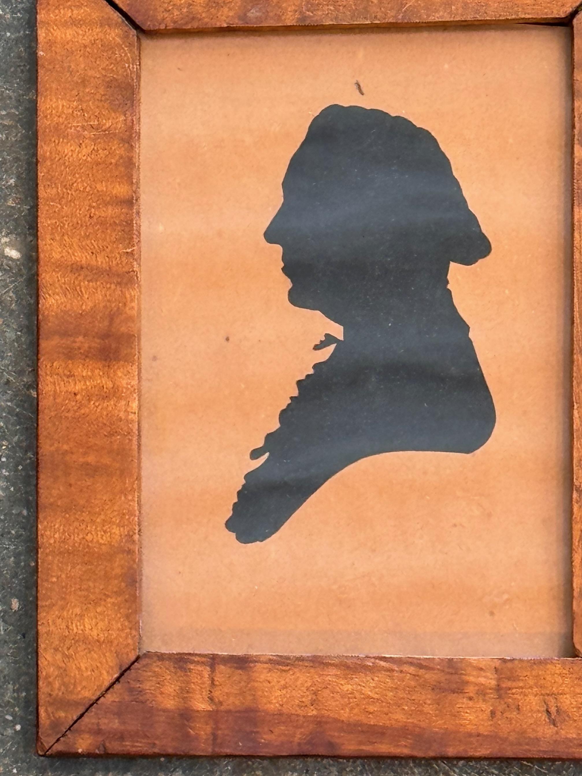 19th Century Pair of Silhouette Portraits, Framed In Good Condition For Sale In Charlottesville, VA