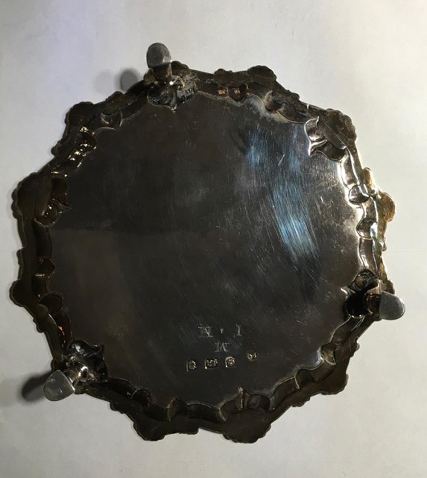 Pair of 18th Century Silver Salver George IV Style  London 10