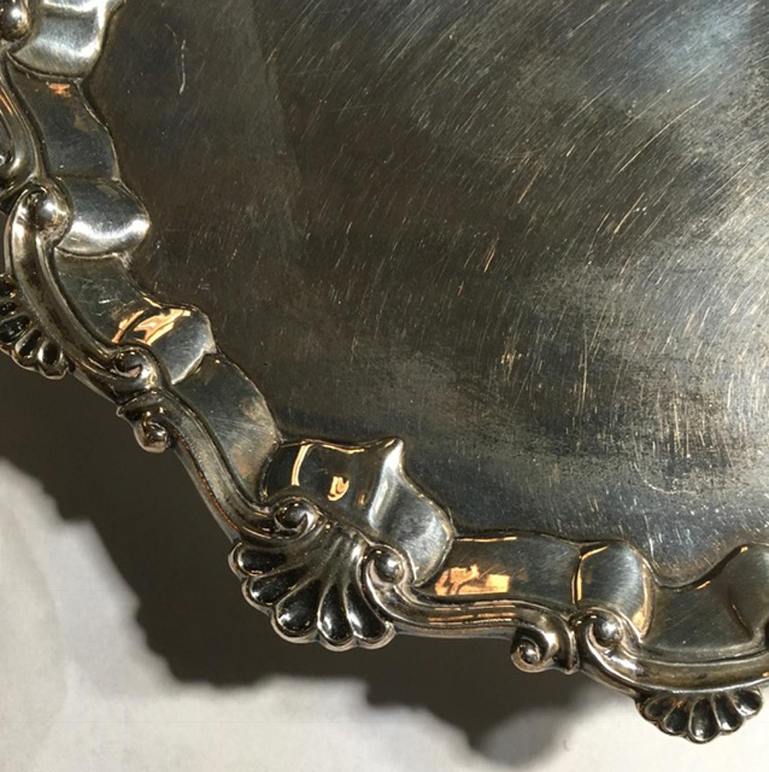 English Pair of 18th Century Silver Salver George IV Style  London