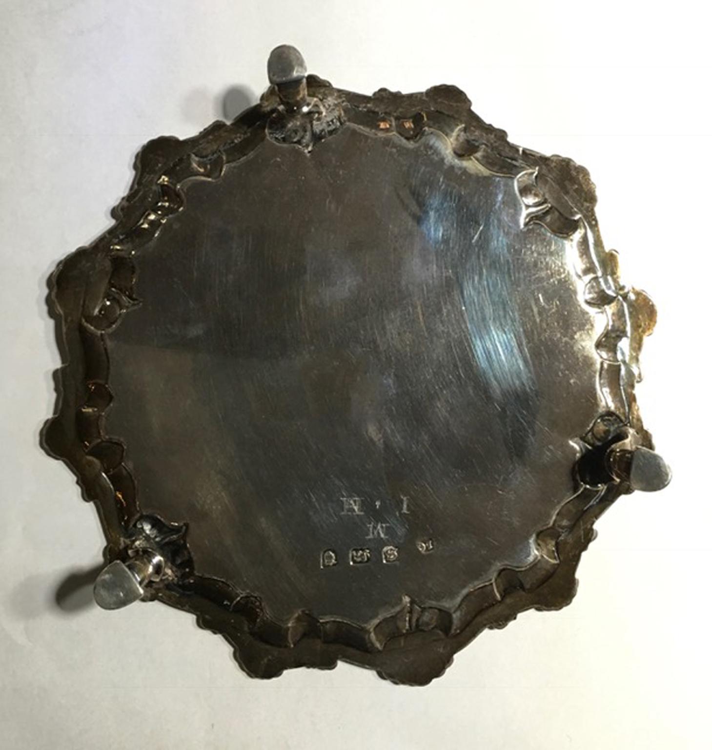 18th Century and Earlier Pair of 18th Century Silver Salver George IV Style  London