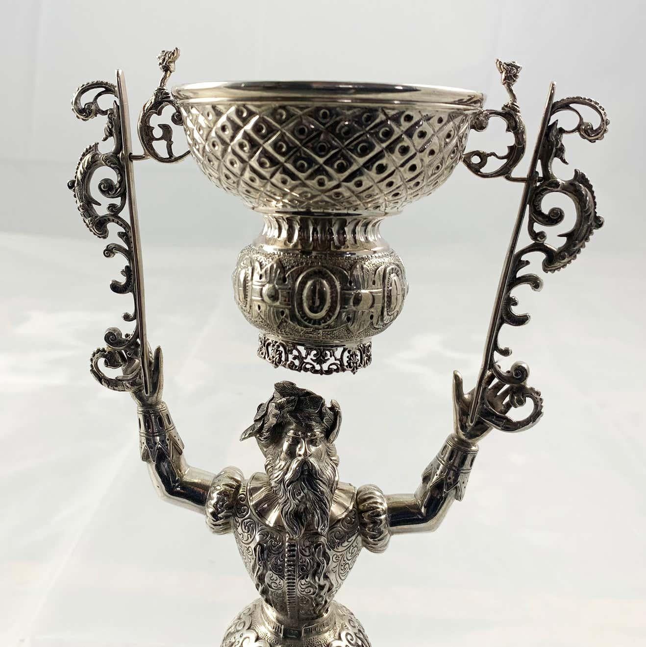 19th Century Pair of Silver Wager Cups For Sale 5