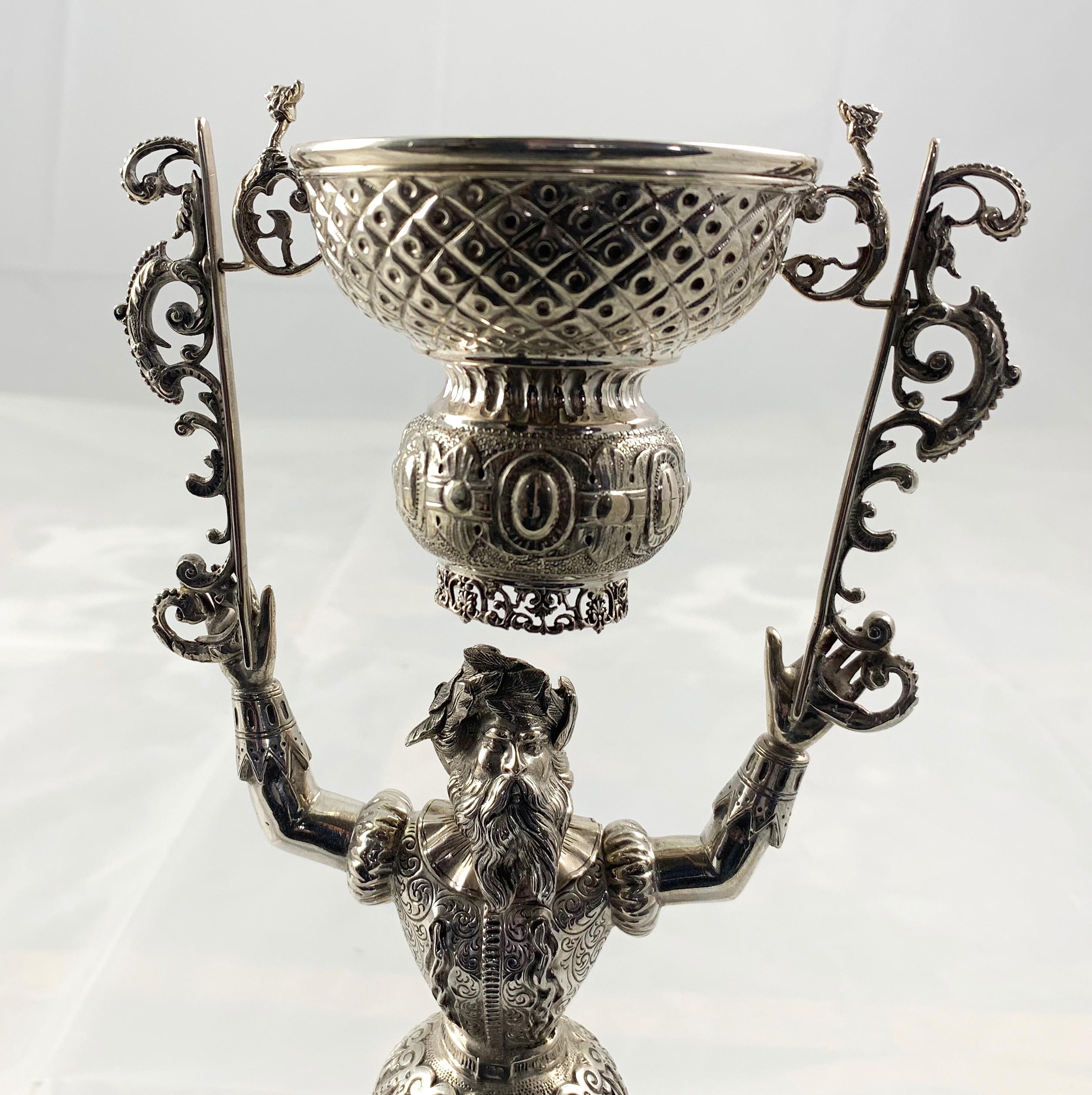 19th Century Pair of Silver Wager Cups For Sale 2