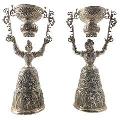 Paar silberne Wager-Tasse aus dem 19. Jahrhundert