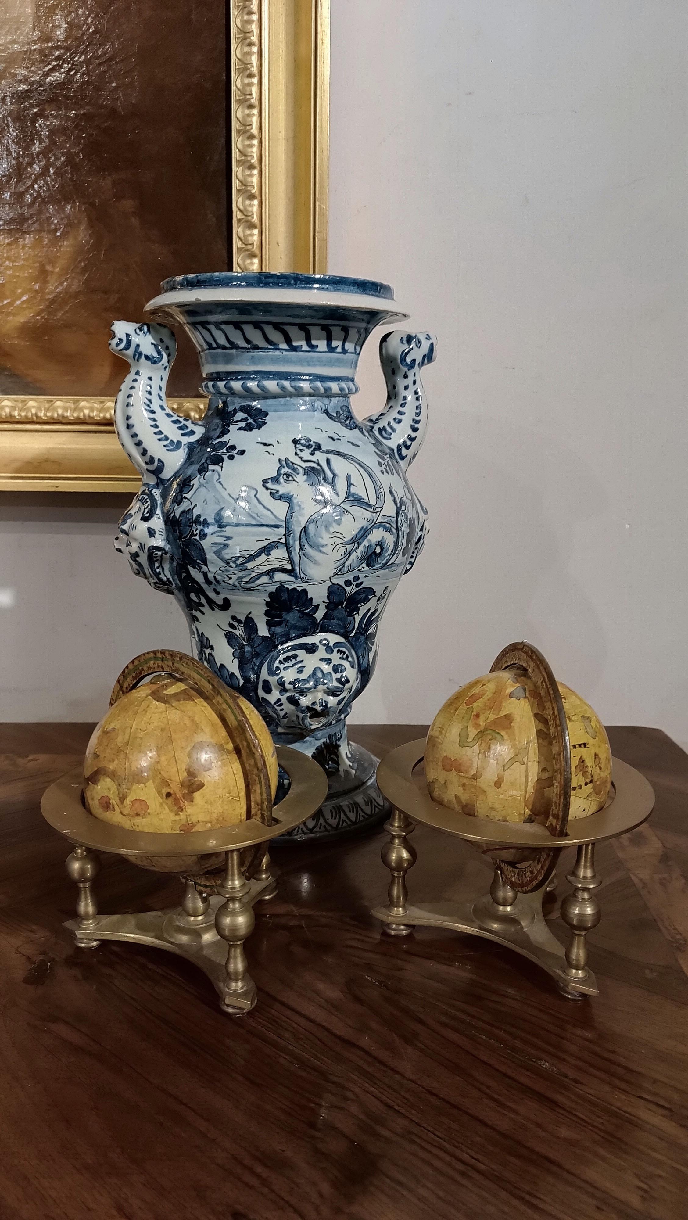 19th CENTURY PAIR OF SMALL WORLD GLOBES For Sale 3