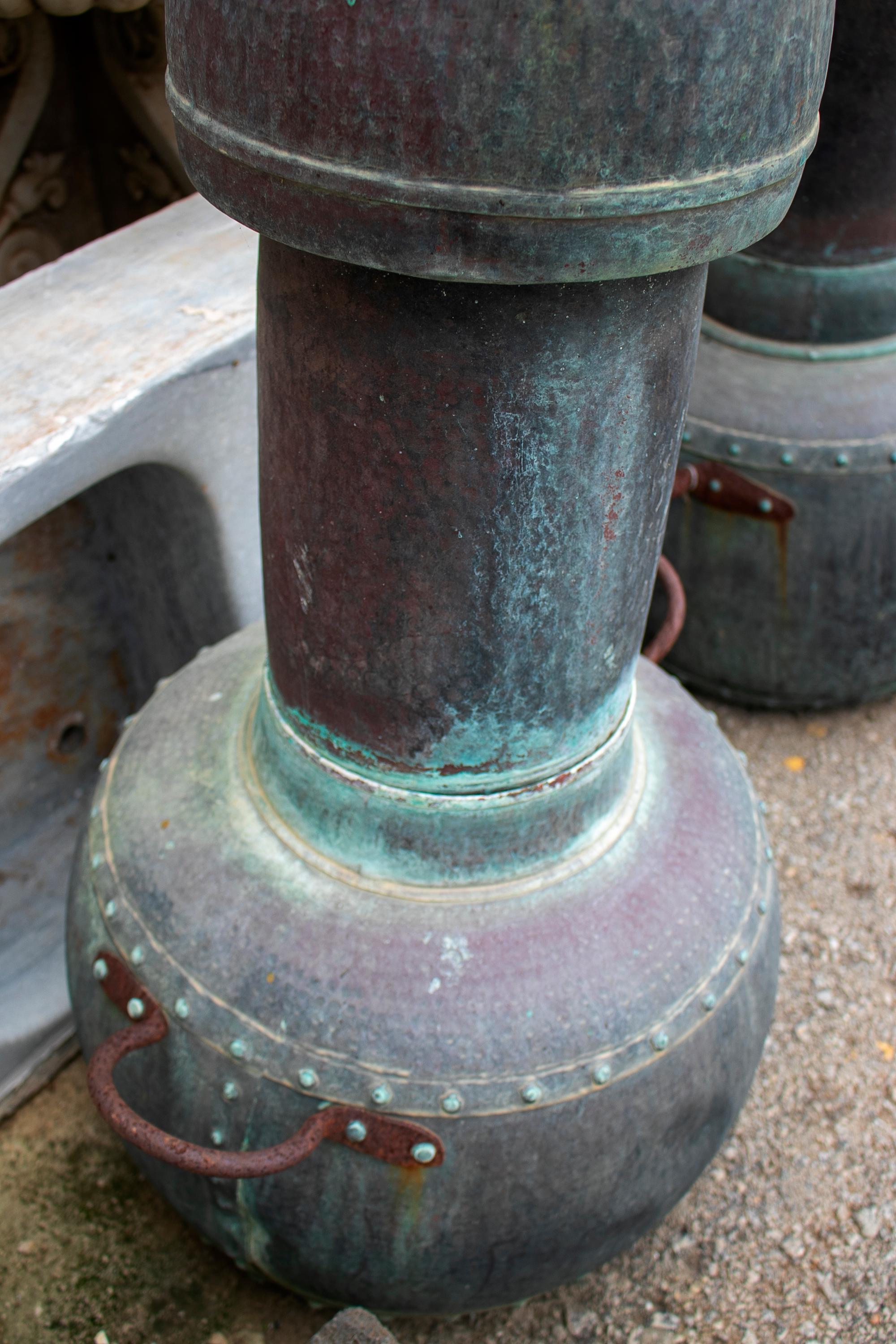 Paire de Stills Spanish Galician Copper Spirit en cuivre du 19ème siècle en vente 5