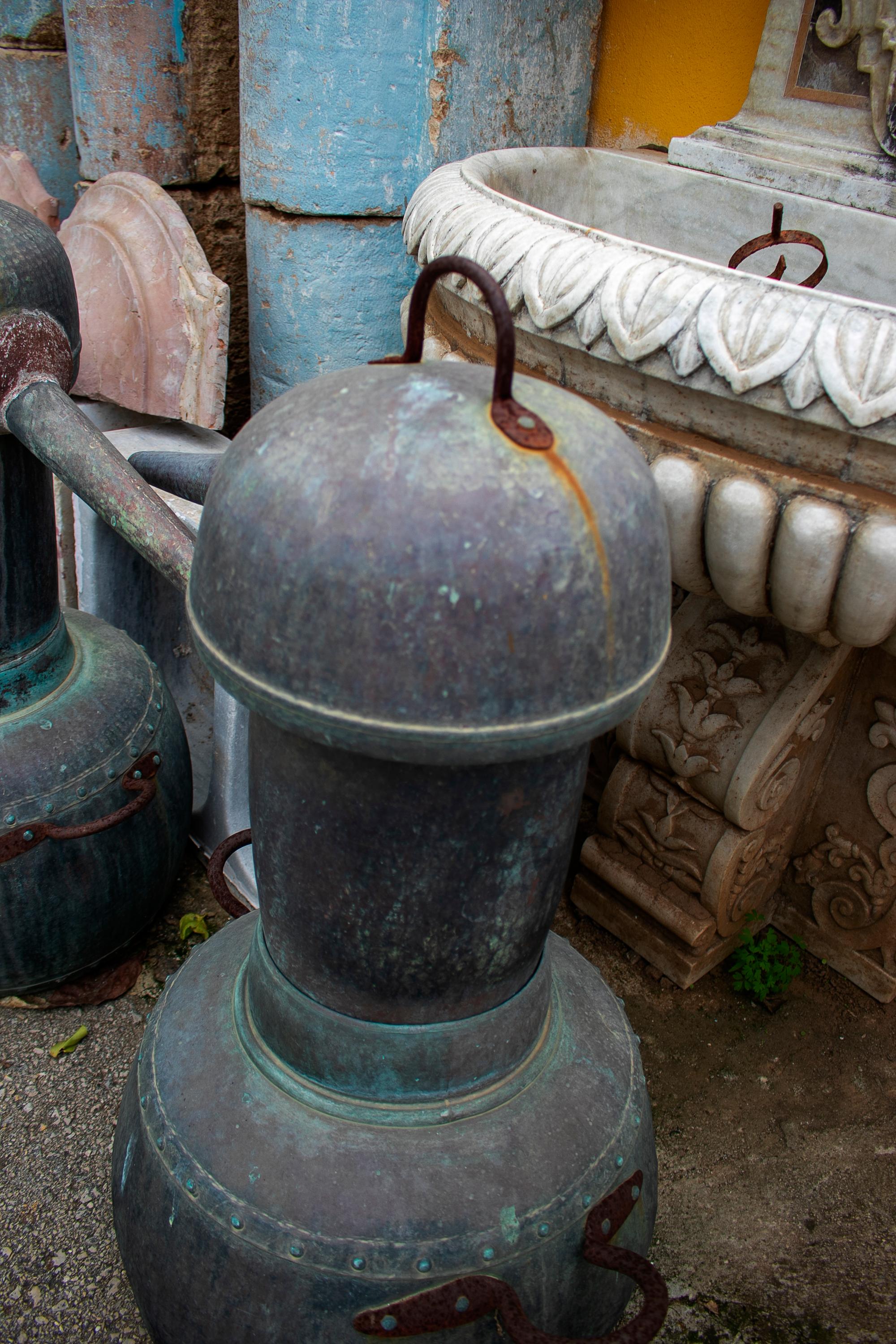 19th Century Pair of Spanish Galician Copper Spirit Stills For Sale 3
