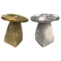 Antique 19th Century Pair of Staddle Stones, England