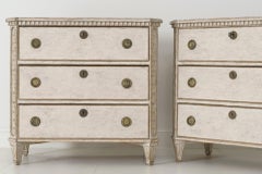 19th Century Pair of Swedish Gustavian Painted Bedside Commodes