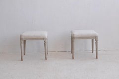 19th Century Pair of Swedish Late Gustavian Stools