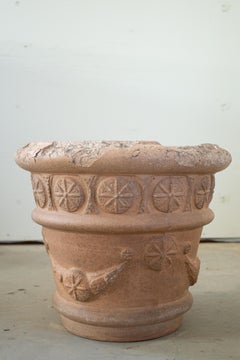 19th century pair of terracotta planters / jardinieres