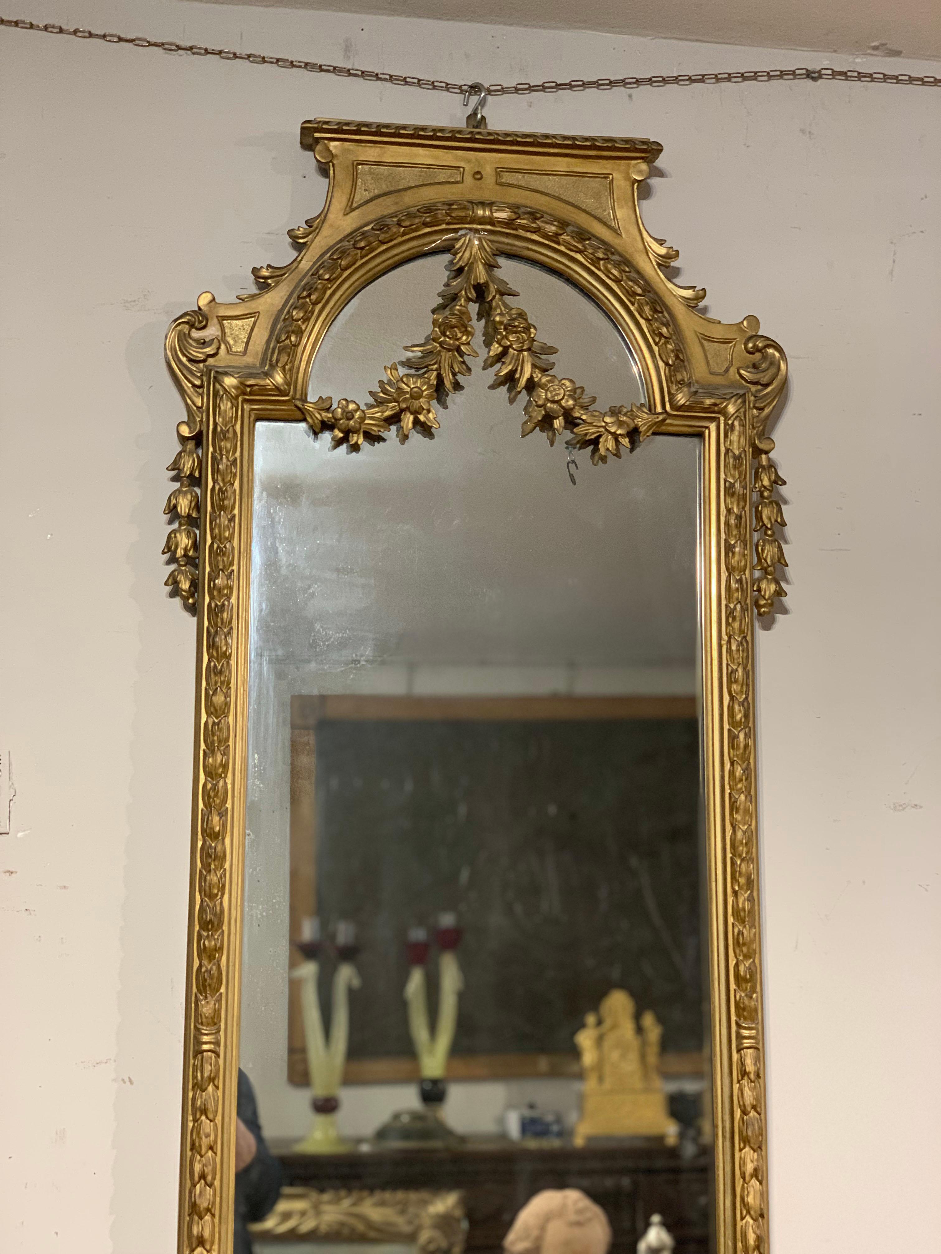 Mirror 19th CENTURY PAIR OF TUSCAN MIRRORS IN NEOCLASSIC STYLE For Sale