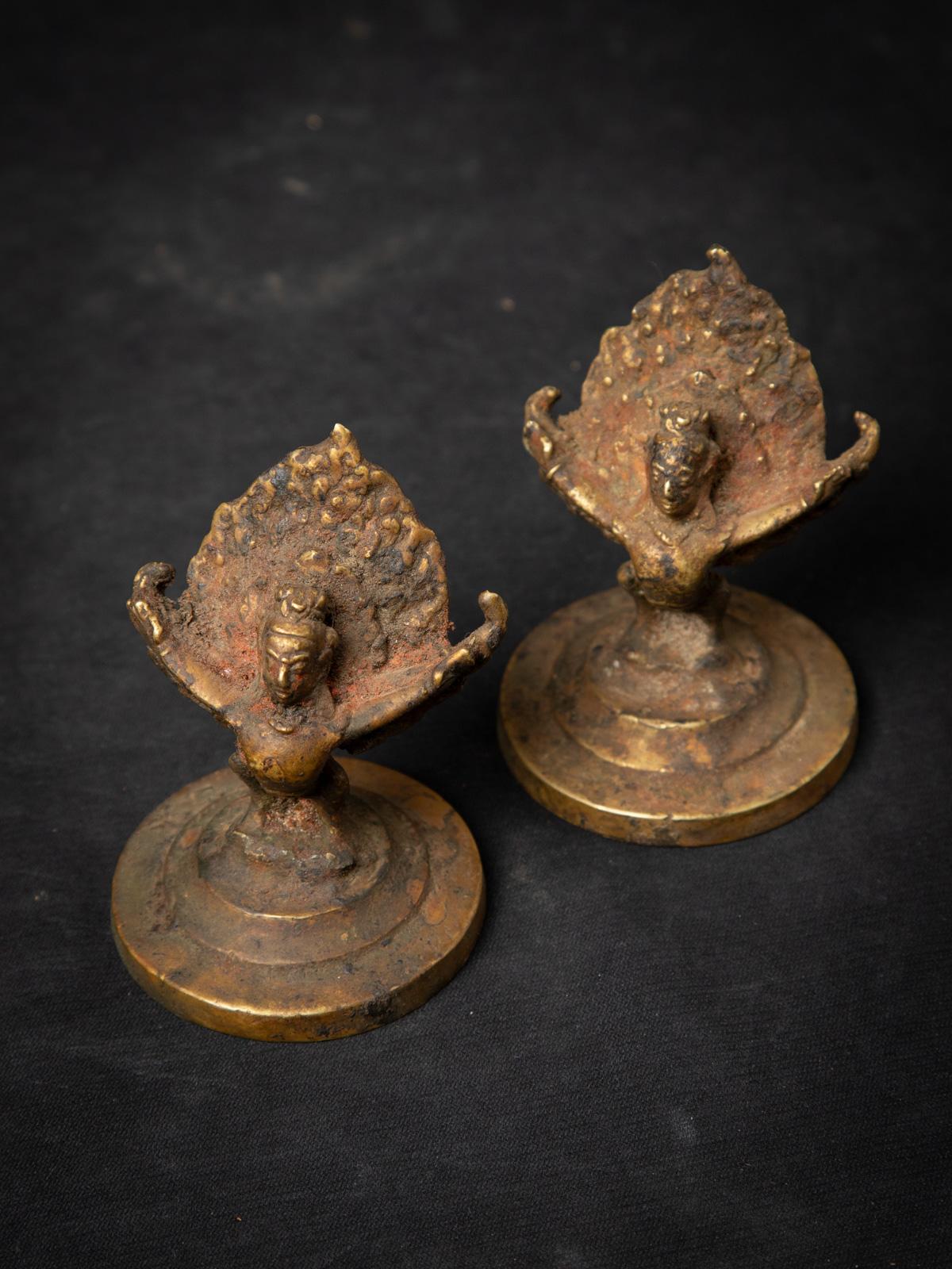 Paire de deux statues de Garuda népalaises en bronze ancien du 19ème siècle en vente 5
