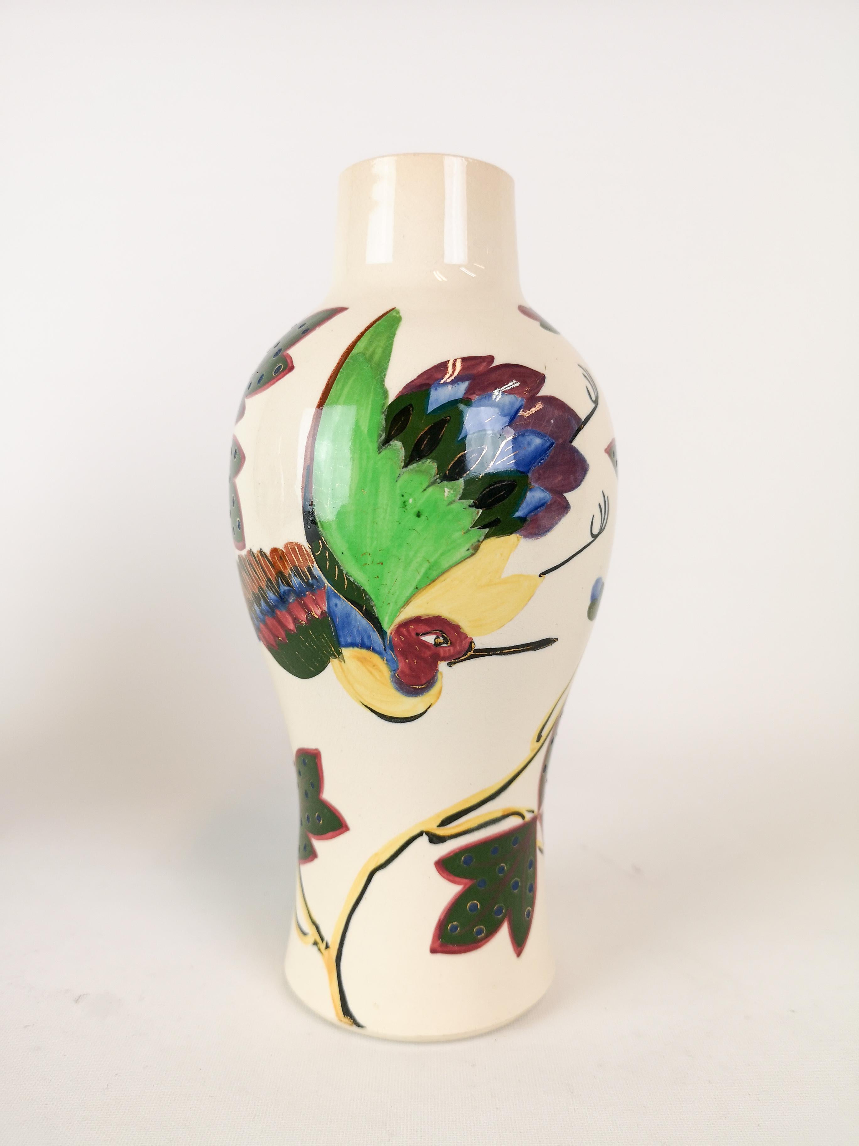 Late 19th Century 19th Century Pair of Vases Art Nouveau Gustavsberg, Sweden