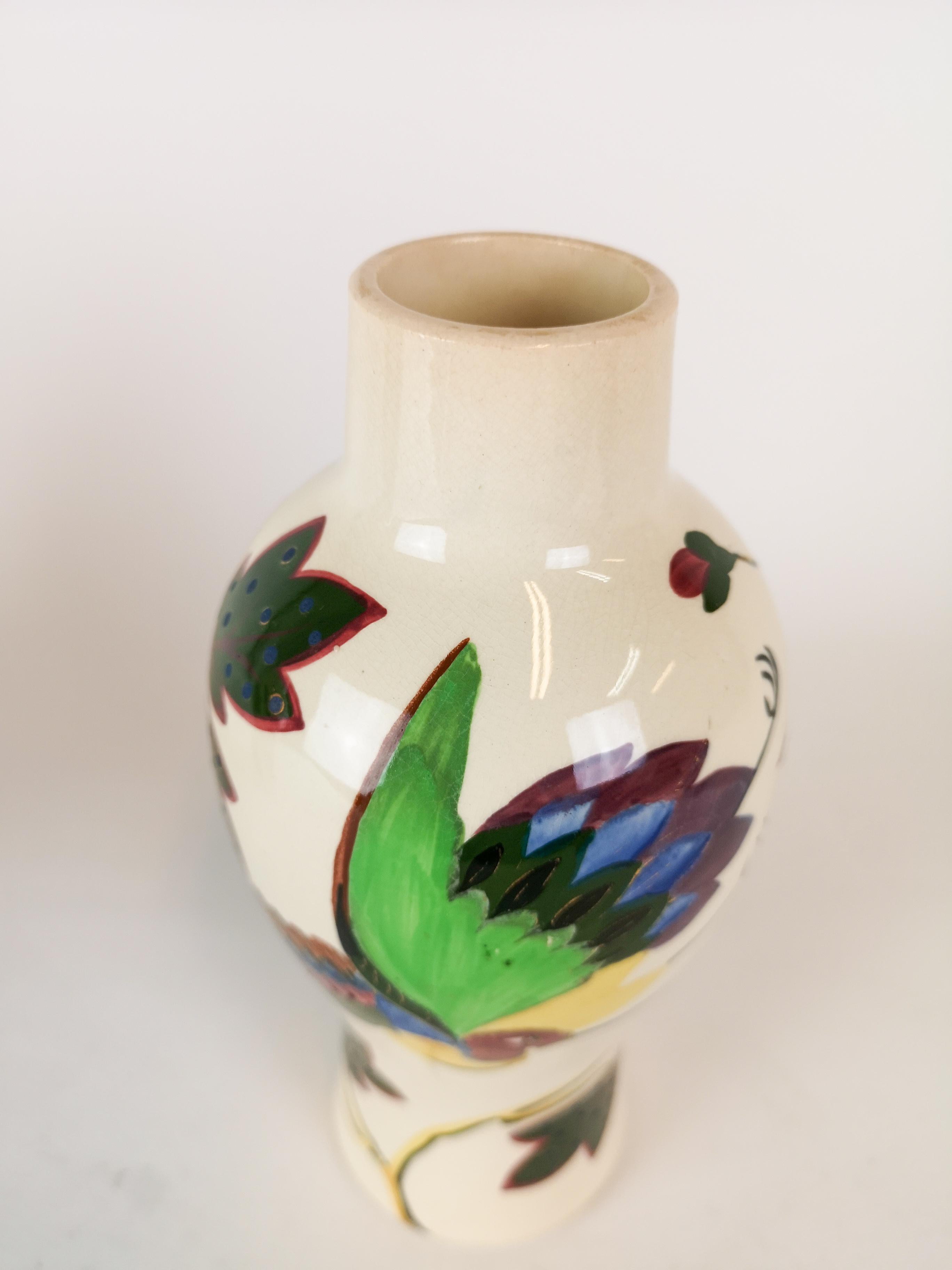 Ceramic 19th Century Pair of Vases Art Nouveau Gustavsberg, Sweden