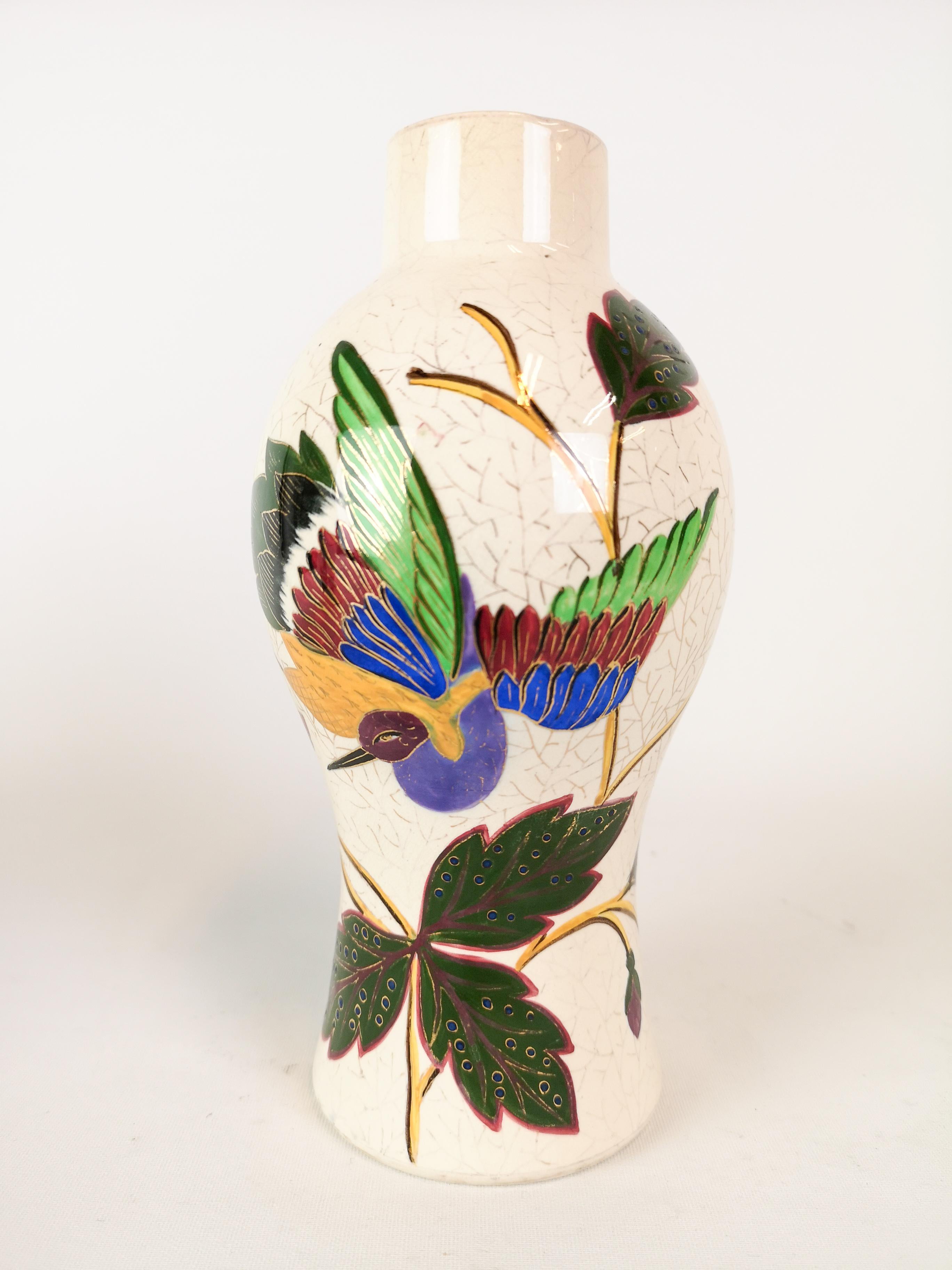 19th Century Pair of Vases Art Nouveau Gustavsberg, Sweden 1
