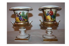 19th Century Pair of Vases "Porcelaine de Paris"