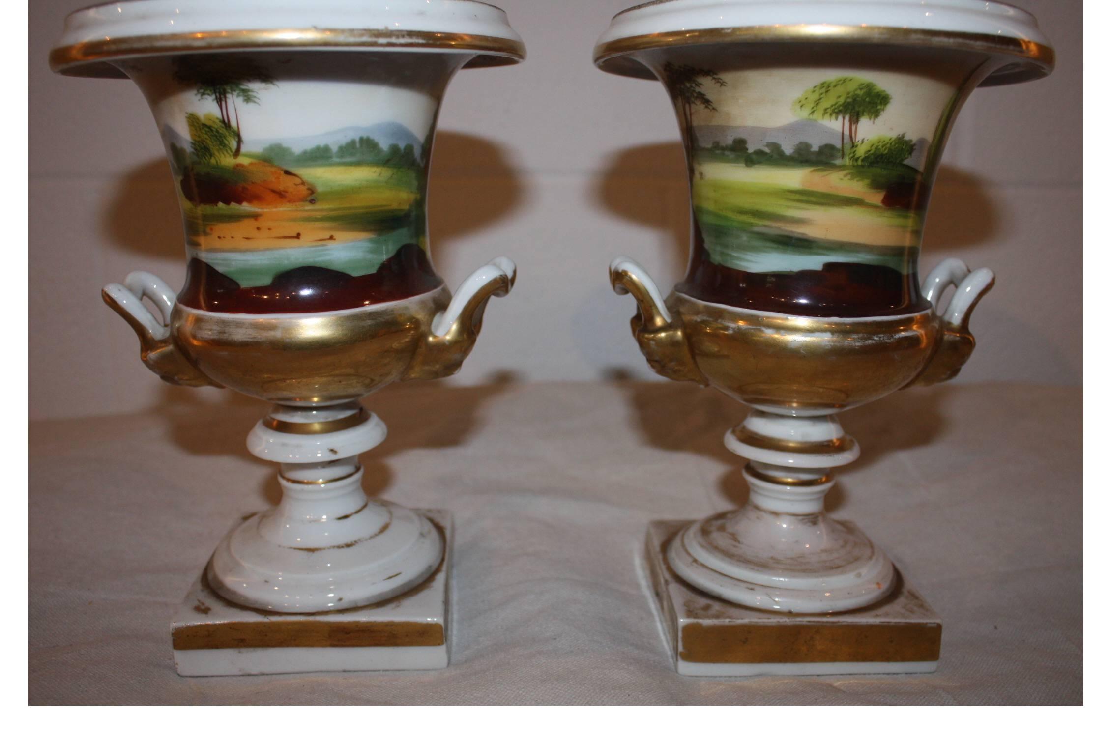 French 19th Century Pair of Vases 